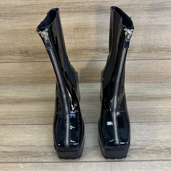 POSTER GIRL Toxic Behavior Platform Chelsea Boots Size 9 Chunky Black Dolls Kill - Picture 5 of 16